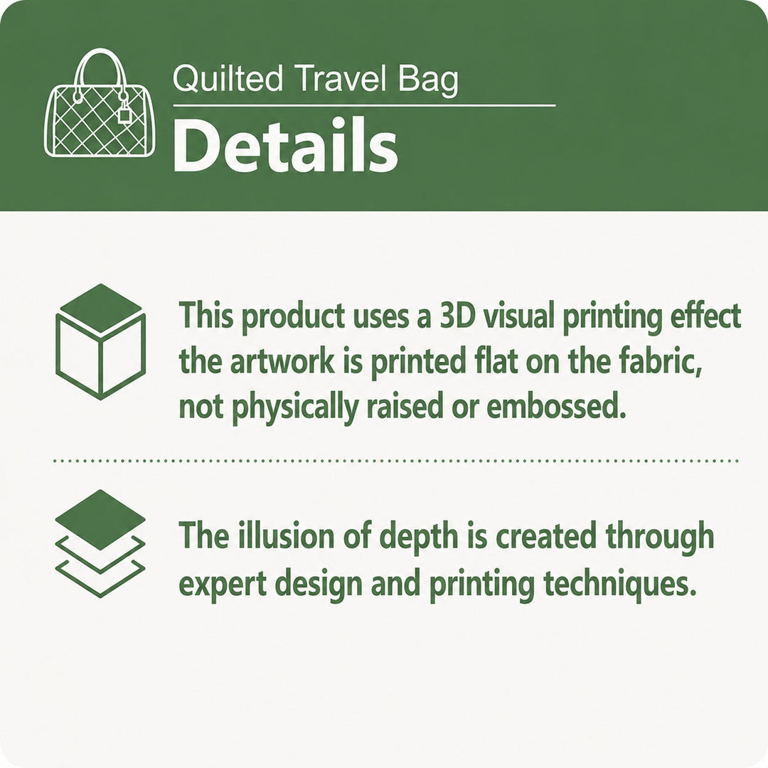 Hippie Camper Van Quilted Travel Bag with Trolley Sleeve LD06