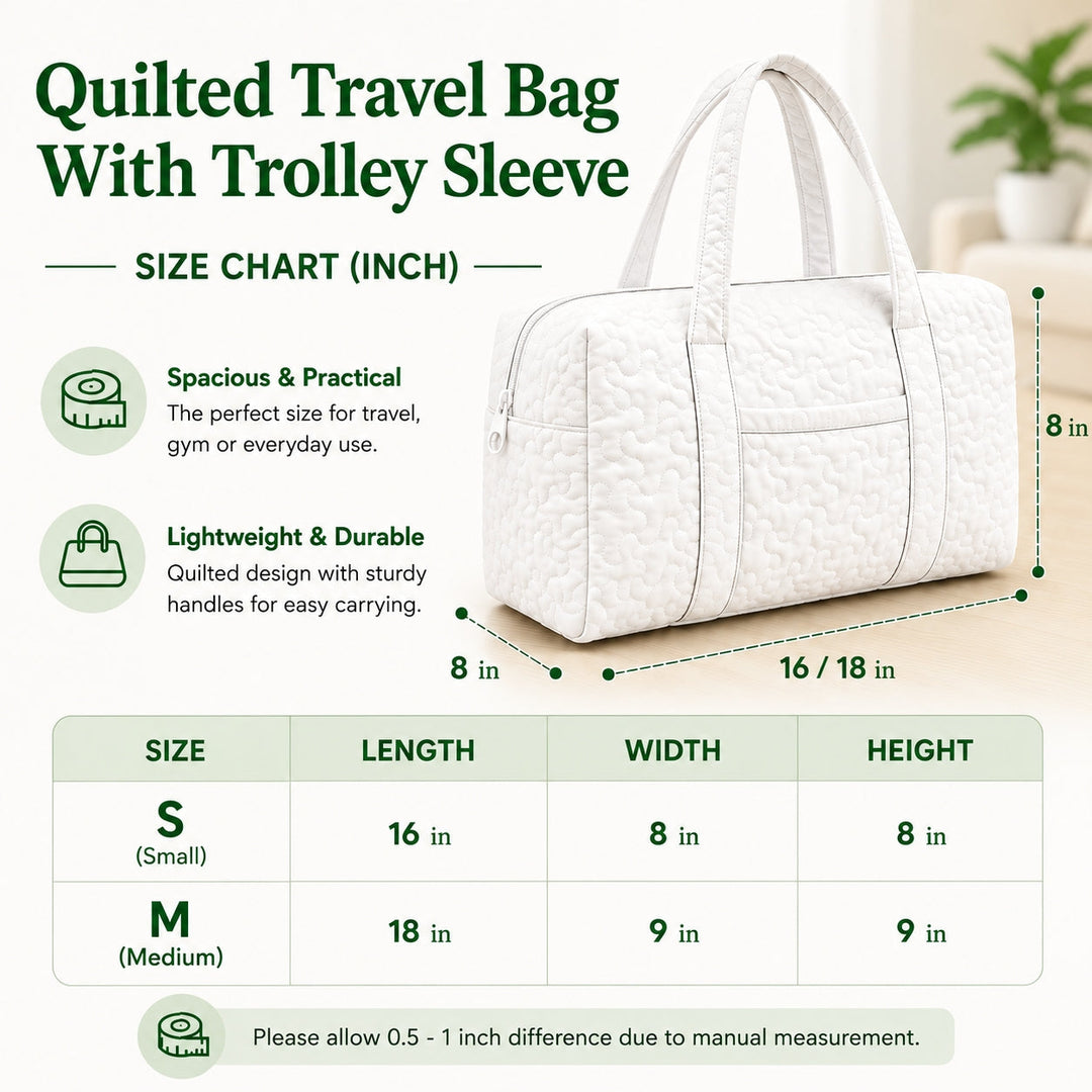 Rainbow Daisy Floral Quilted Travel Bag with Trolley Sleeve LD04
