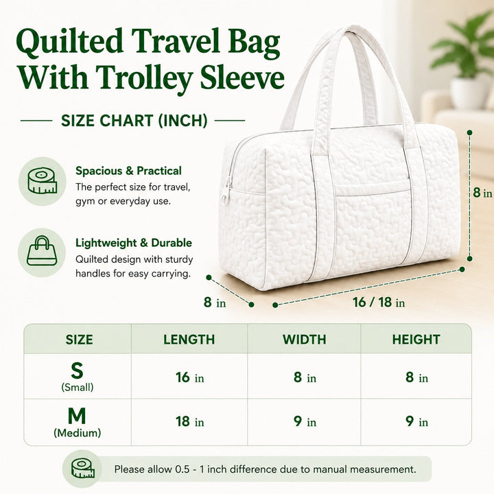 Hippie Camper Van Quilted Travel Bag with Trolley Sleeve LD06