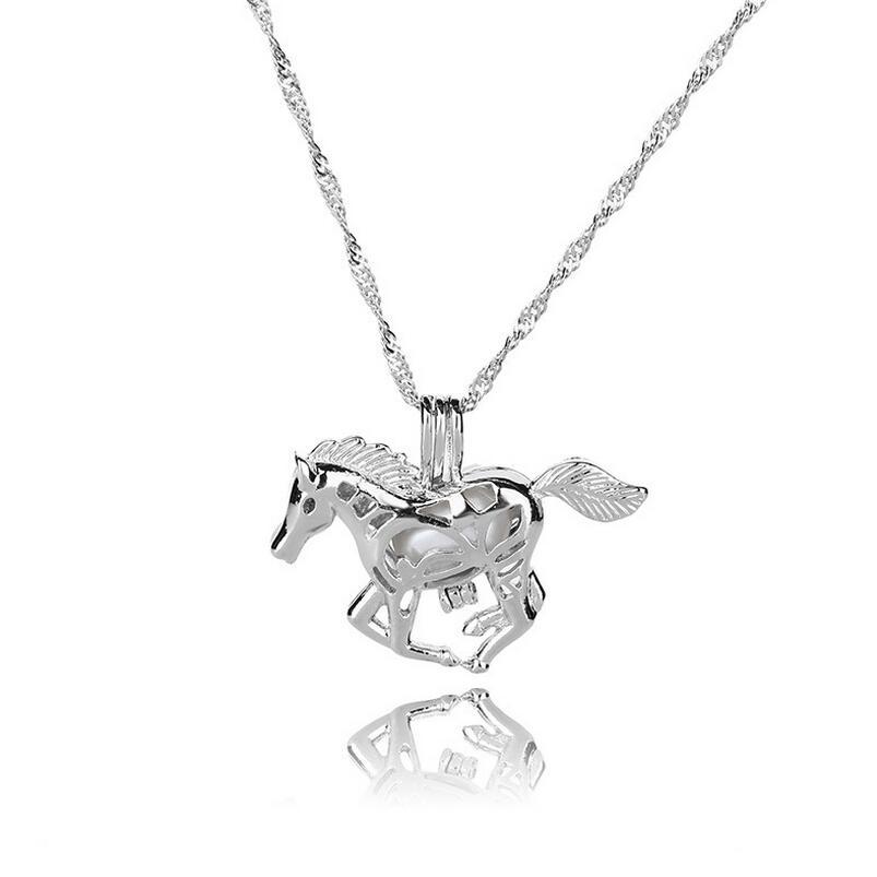 Glowing Galloping Horse Pendant Necklace