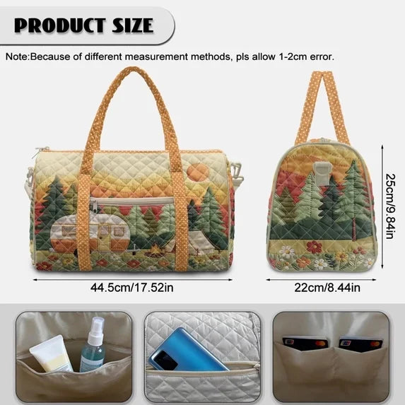 Vintage Camper Bus Quilted Travel Bag TN19