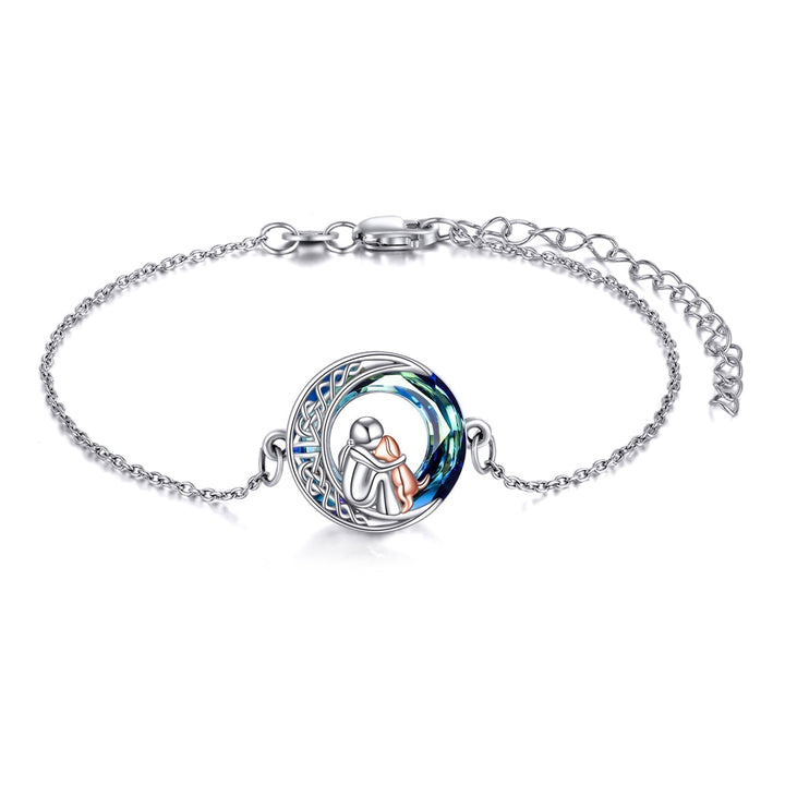 Adjustable Lucky Bracelet in Sterling Silver with Dog Motif