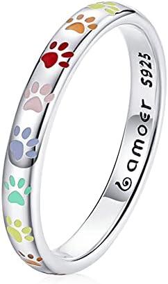 Sterling Silver Paw Print Ring