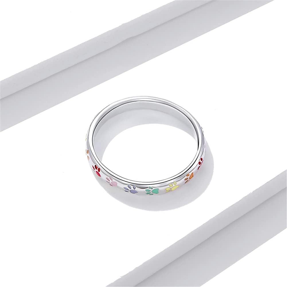 Sterling Silver Paw Print Ring