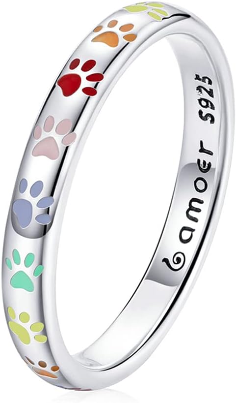 Sterling Silver Paw Print Ring