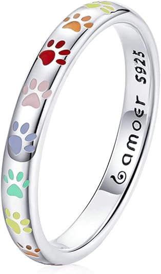 Sterling Silver Paw Print Ring