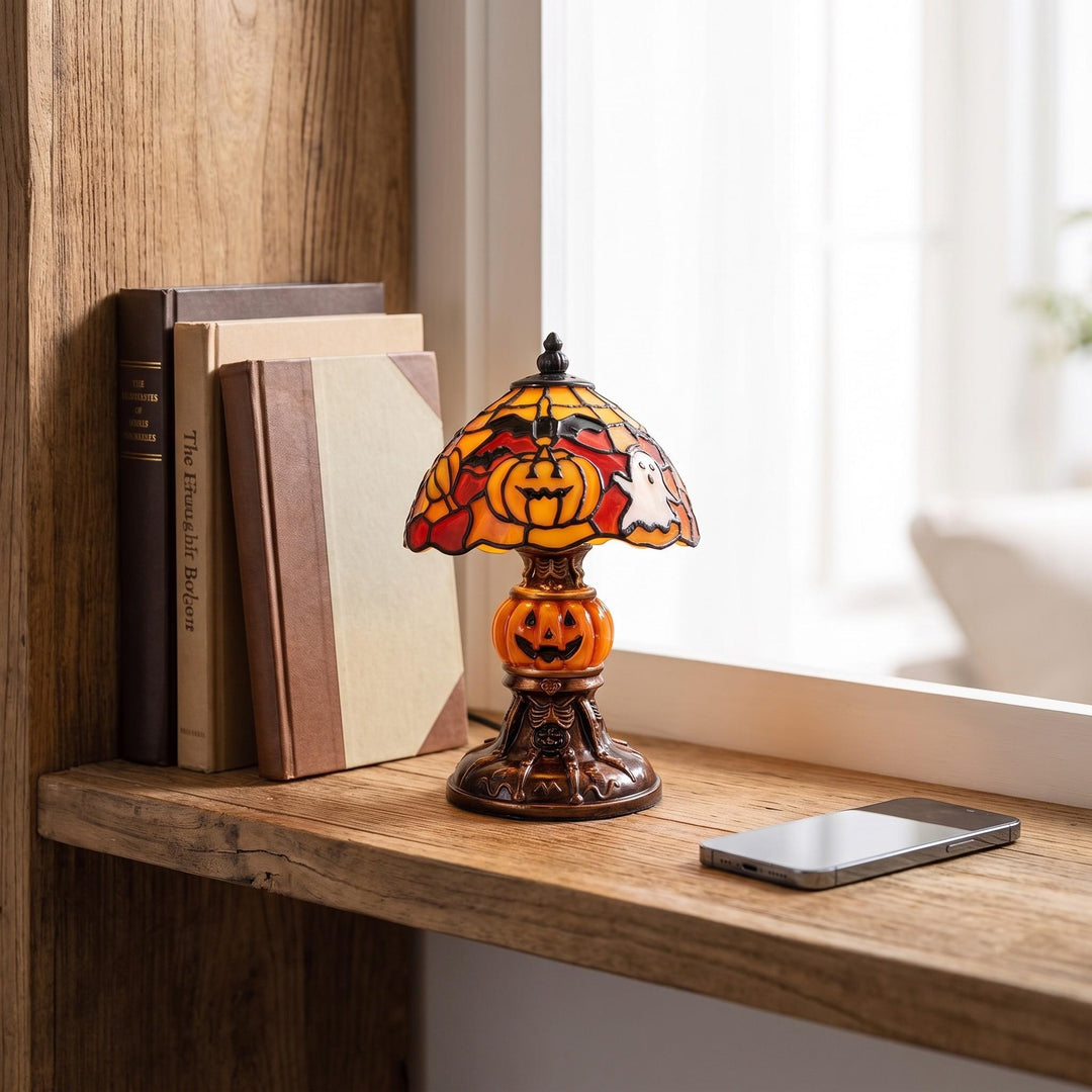 TIFFANY HAUNTED PUMPKIN LAMP