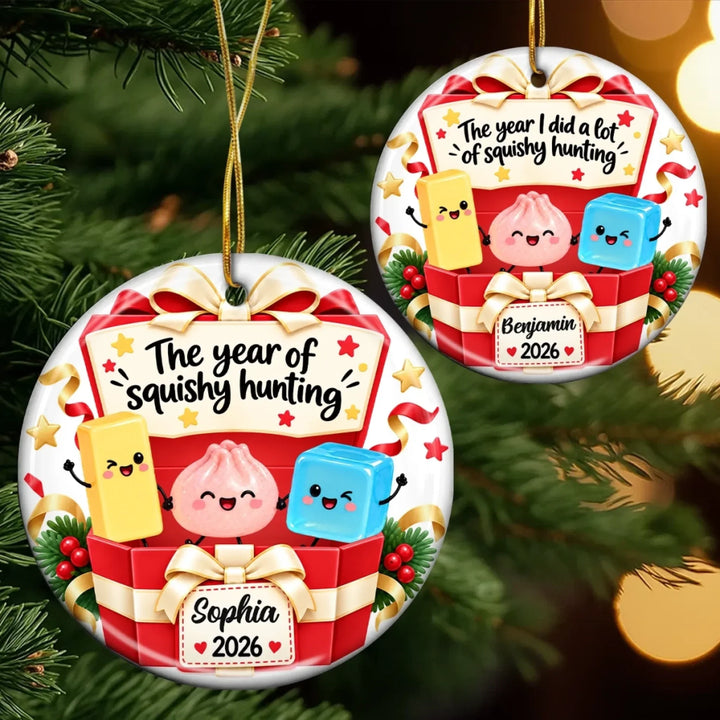 Christmas Cheer In Every Smile - Personalized Ceramic Ornament  - Christmas Gift For Family