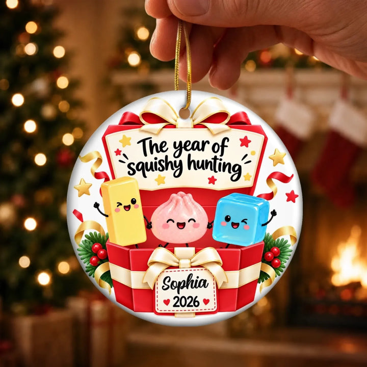 Christmas Cheer In Every Smile - Personalized Ceramic Ornament  - Christmas Gift For Family