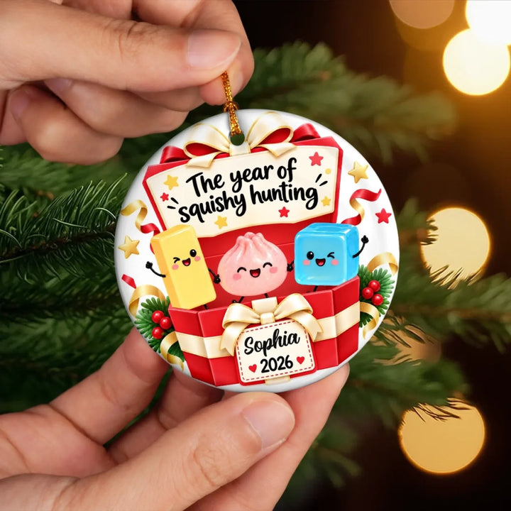 Christmas Cheer In Every Smile - Personalized Ceramic Ornament  - Christmas Gift For Family