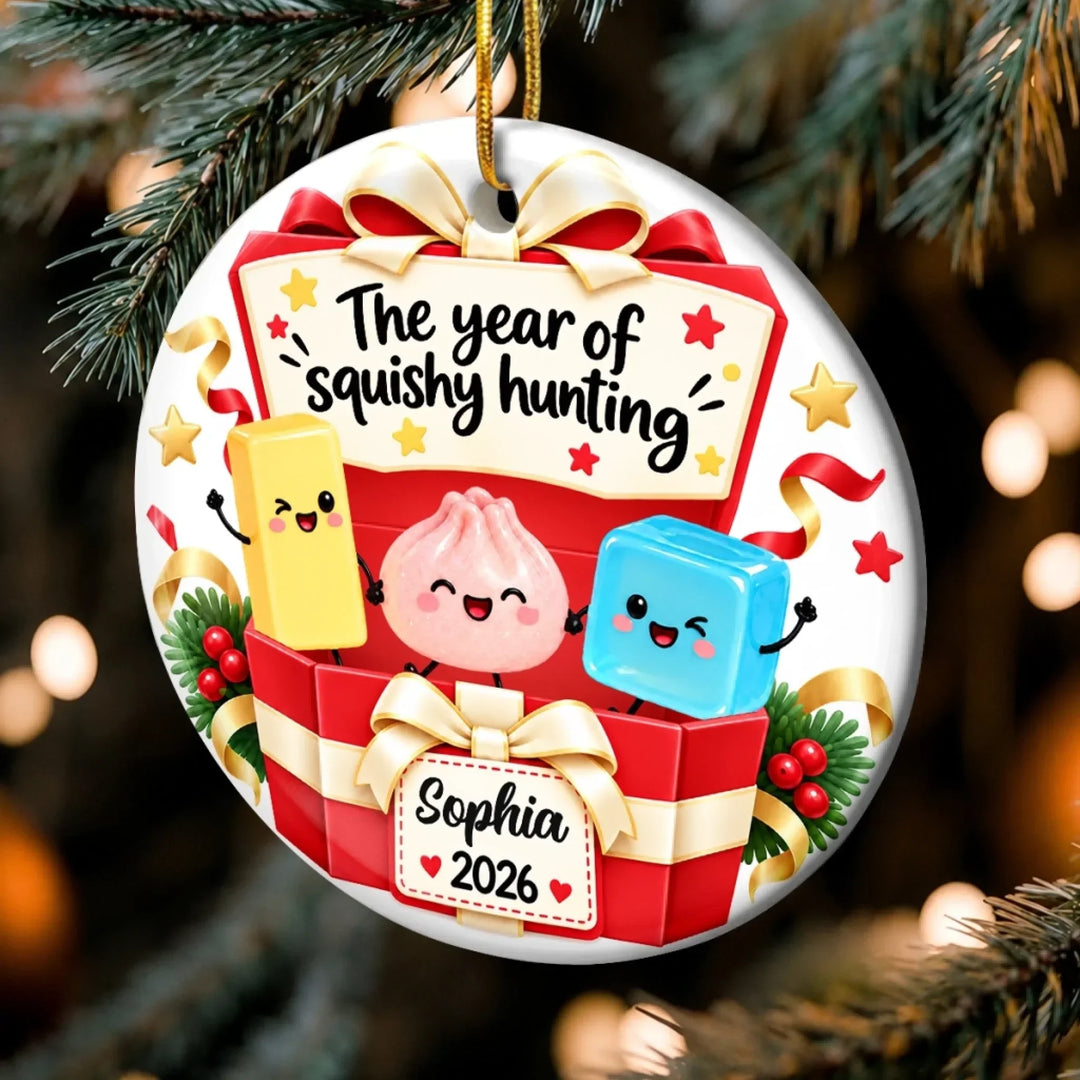 Christmas Cheer In Every Smile - Personalized Ceramic Ornament  - Christmas Gift For Family