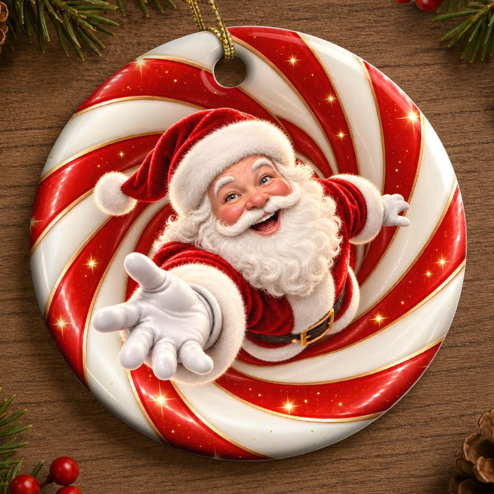 Jolly And Bright Custom Name Christmas Gift For Kids - Personalized Ceramic Ornament HH02