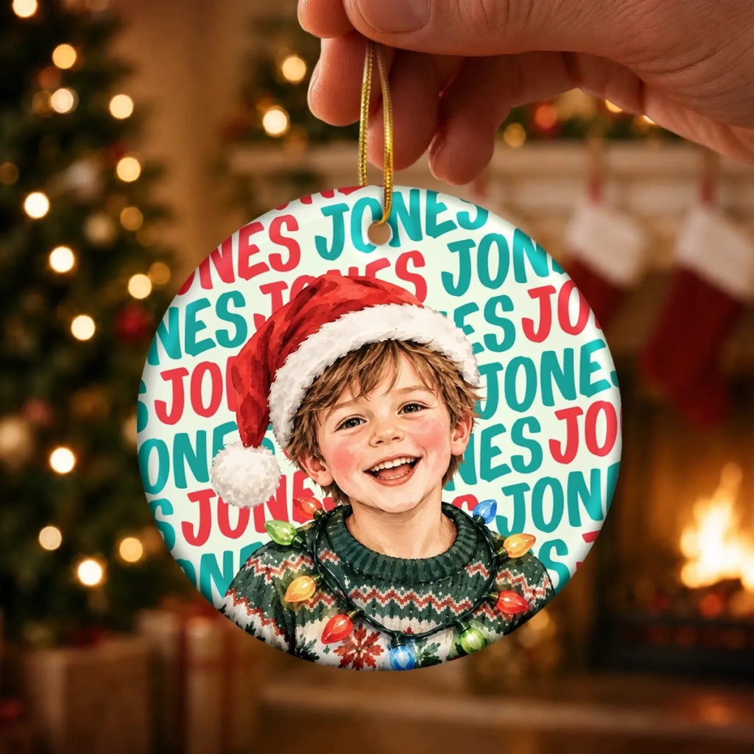Custom Photo Christmas Gifts Made For Merry Moments For Kids - Personalized Ceramic Ornament