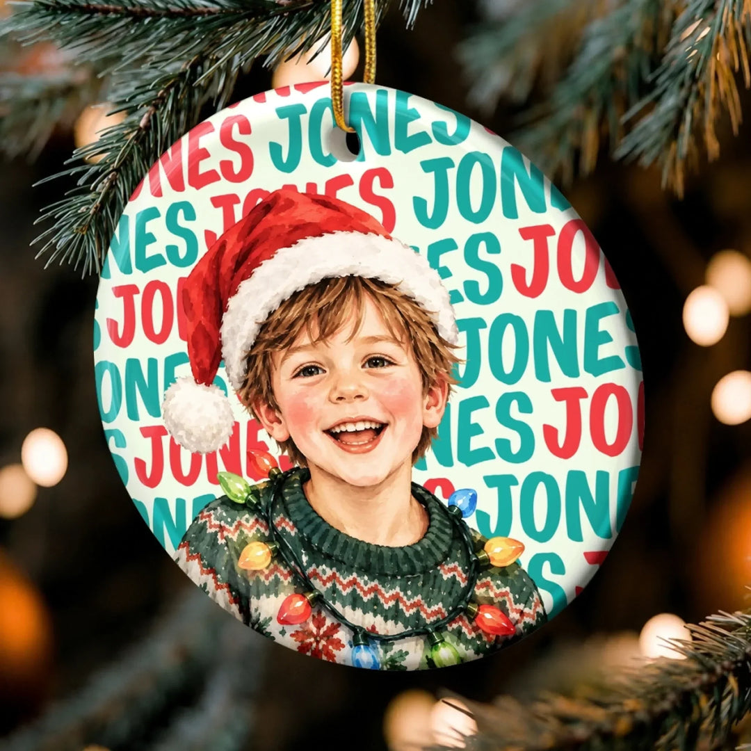 Custom Photo Christmas Gifts Made For Merry Moments For Kids - Personalized Ceramic Ornament