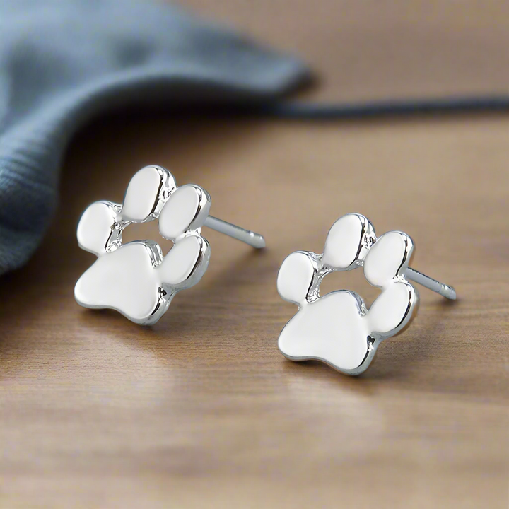 Hypoallergenic Stainless Steel Paw Earrings
