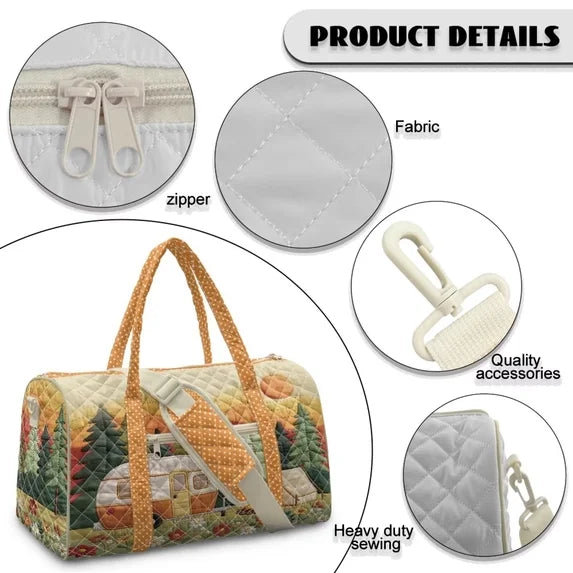 Vintage Camper Bus Quilted Travel Bag TN19