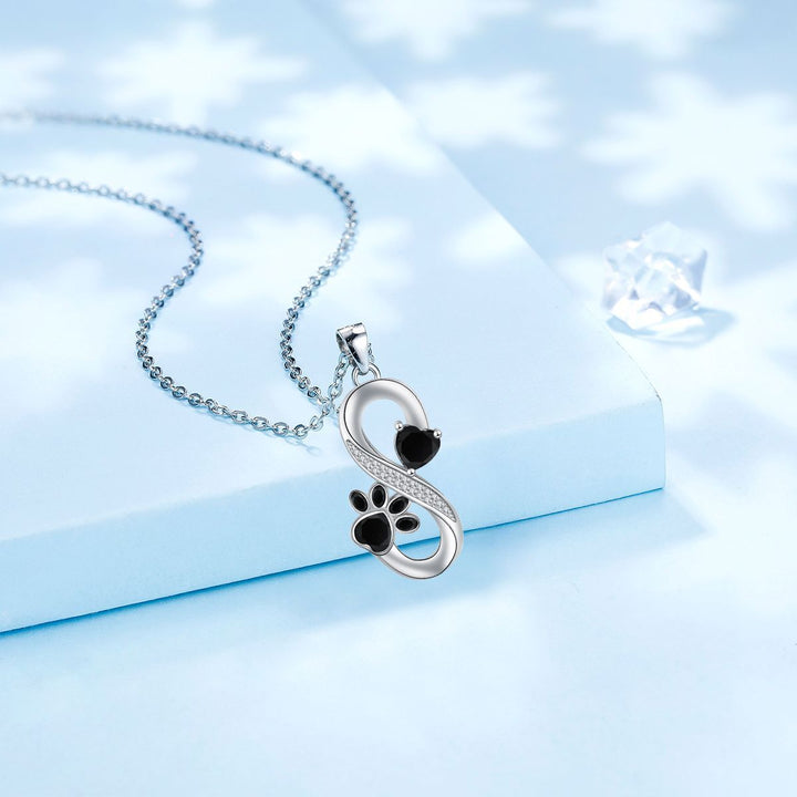 Infinite Love Heart & Paw Necklace
