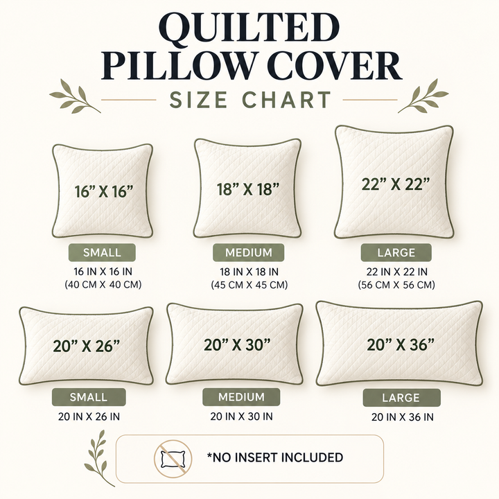 Sunrise Mountain & Floral Quilted Pillow Cover QV16