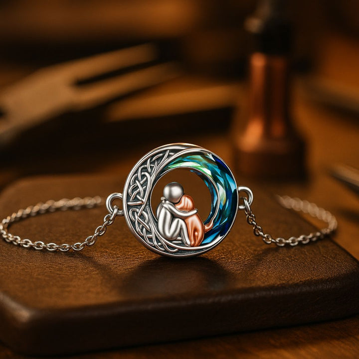 Adjustable Lucky Bracelet in Sterling Silver with Dog Motif