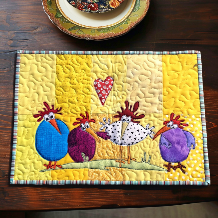 Charley - Quilted Placemat - Chicken