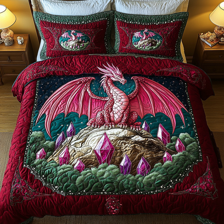 Crystal Dragon 3-Piece Bedding Set