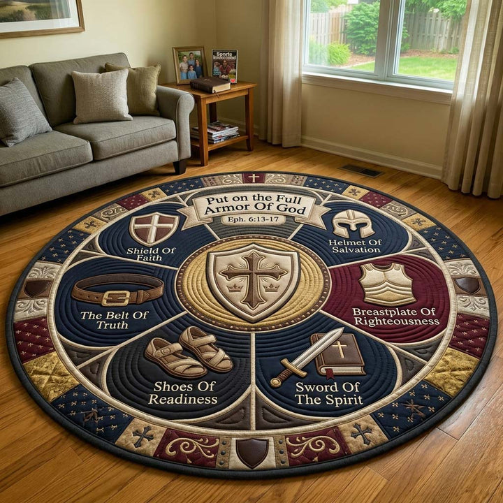Faithful Armor Circle Qulited Round Mat GDTONTD1079