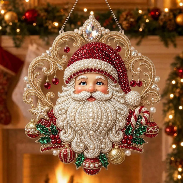 Sparkling Santa Treasures Christmas Mica Ornament