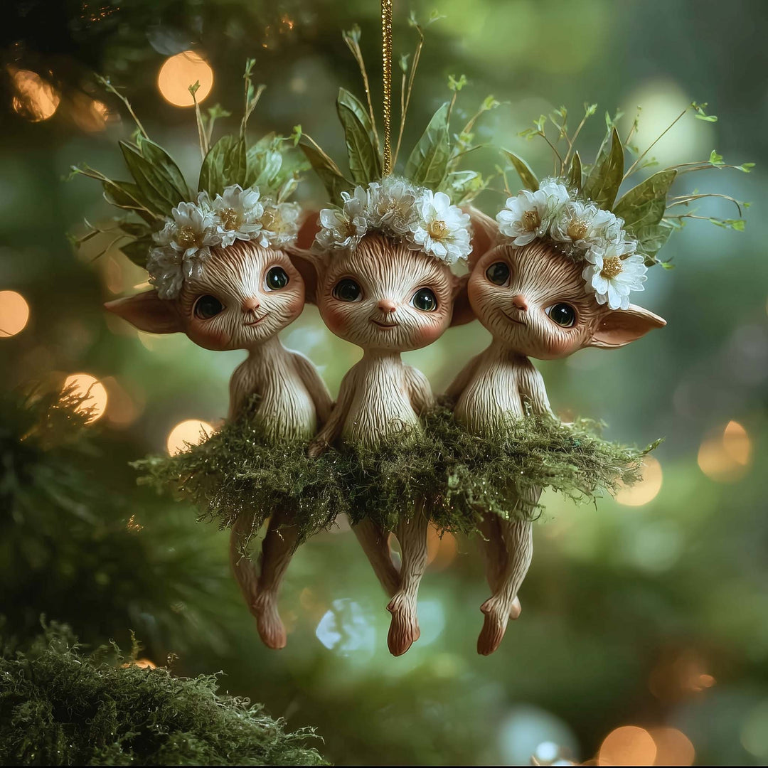 Woodland Pixie Christmas Mica Ornament GFSPTG173