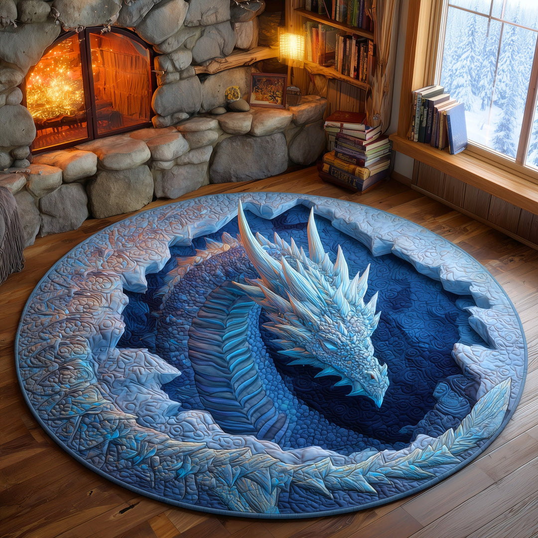 Majestic Dragon Quilted Round Mat GFTOHD11213