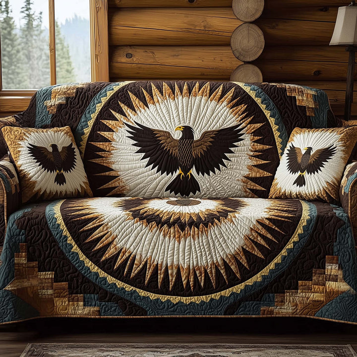Native Eagle Quilted Sofa Cover GFTOHD12809