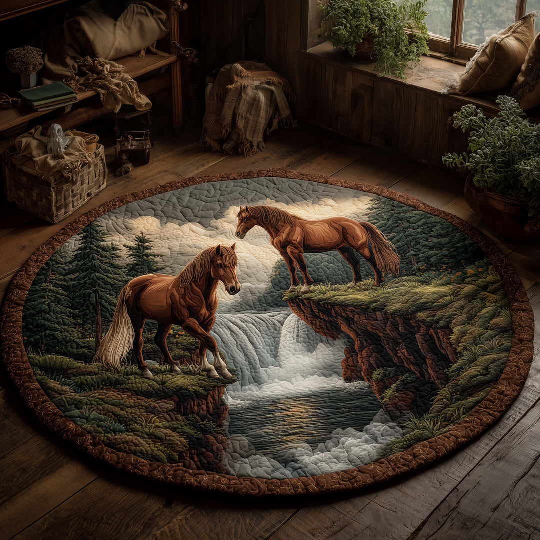 Cliffside Encounter Quilted Round Mat GFTOHD13213