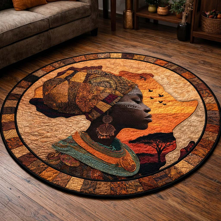 Golden Queen Quilted Round Mat GFTOHD14041