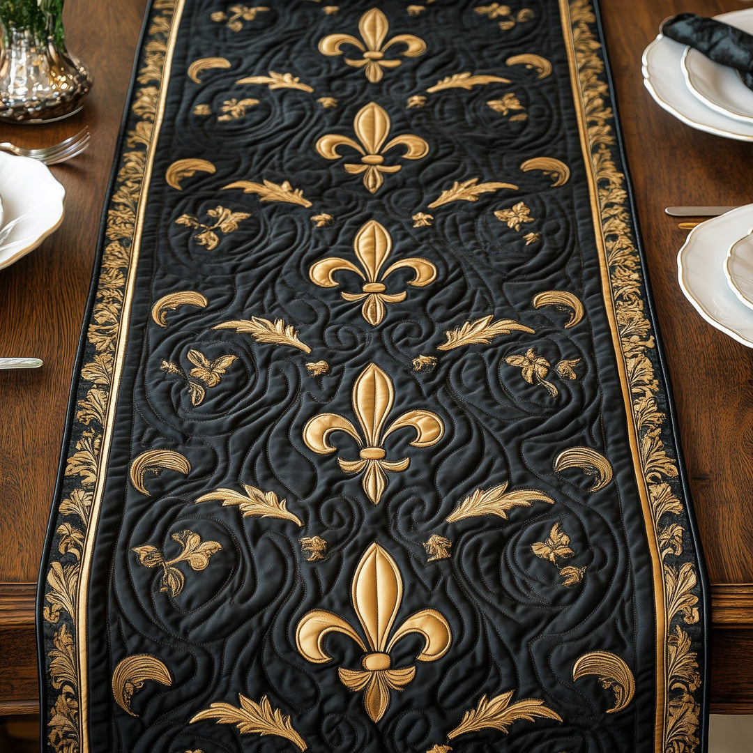 The Regal Fleur de lis Quilted Table Runner GFTOHD3665