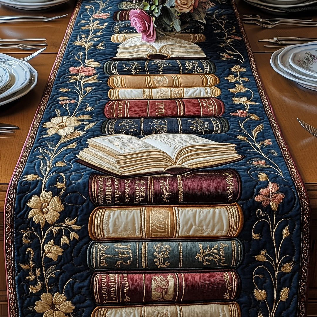 Vintage Books Quilted Table Runner GFTOHD4941