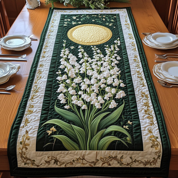Lily of The Valley Quilted Table Runner GFTOHD5900