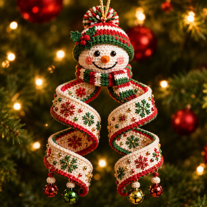 Snowman Christmas Mica Ornament