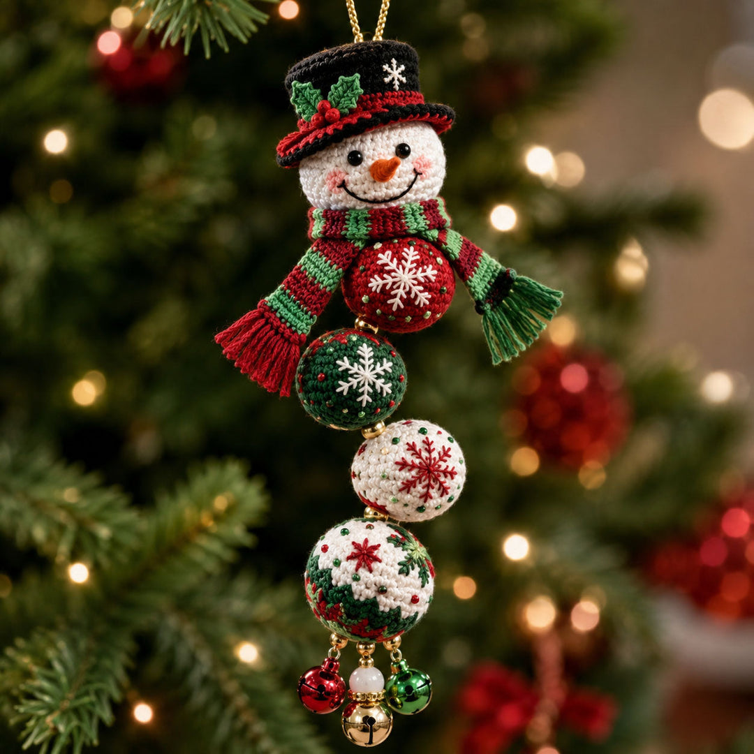 Snowman Christmas Mica Ornament