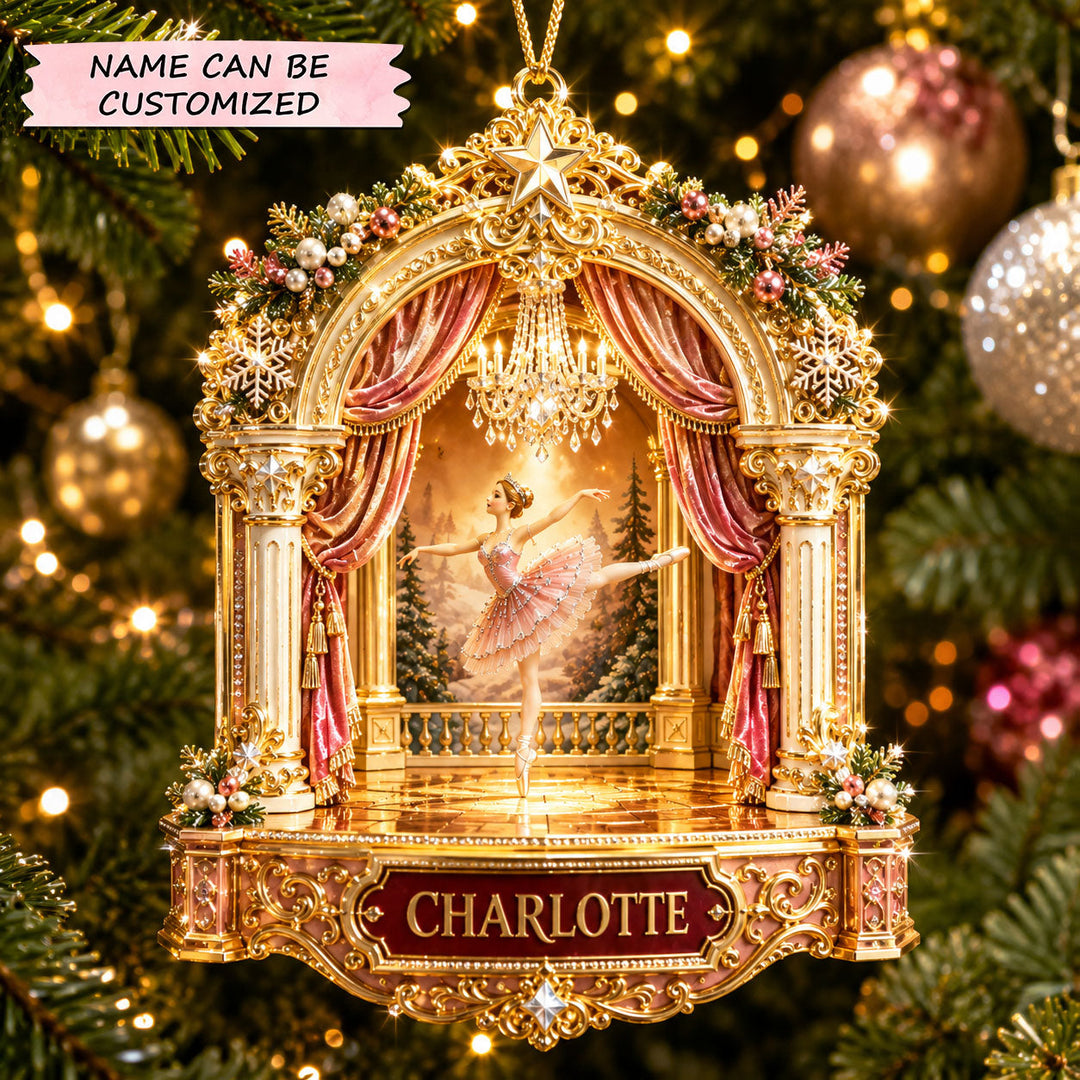 Personalized Christmas Ballet Stage Christmas Mica Ornament QTCUZ GFTOHNL2739