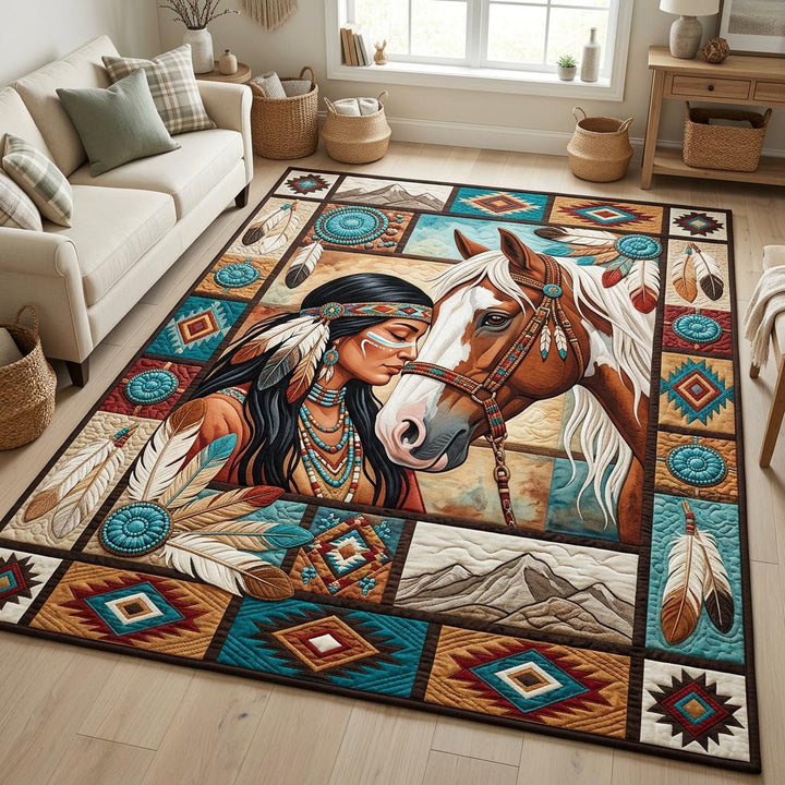 Native American Women Area Rug GFTOLAN1533