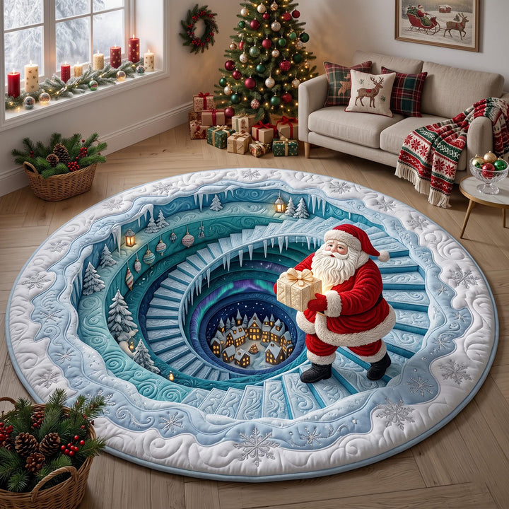 Jolly Santa Quilted Round Mat GFTOMA13770
