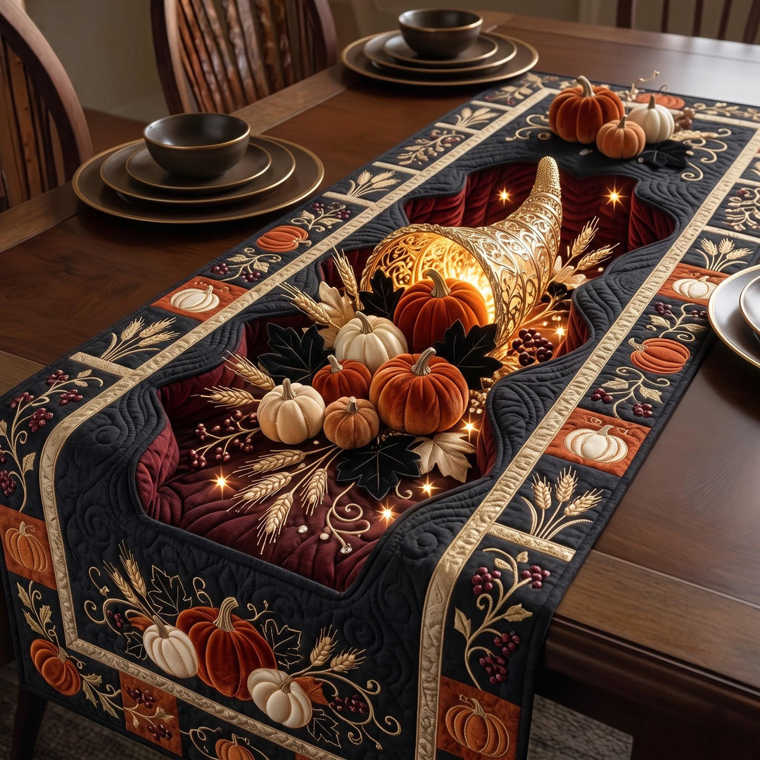 Pumpkin Harvest Quilted Table Runner GFTOMA14203