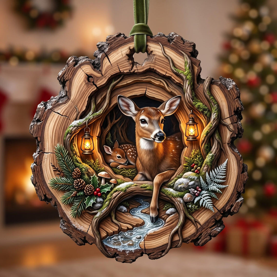 Deer Haven Christmas Mica Ornament GFTOMA14265