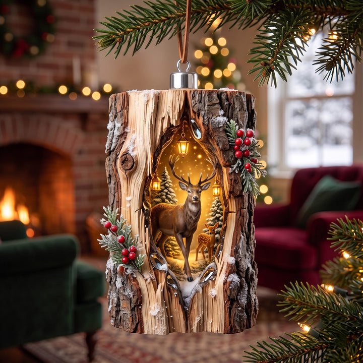 Deer Haven Christmas Mica Ornament GFTOMA14265