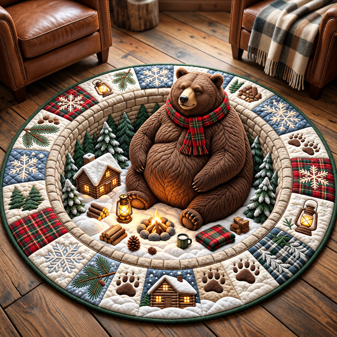 Cozy Bear Quilted Round Mat GFTOMA15305
