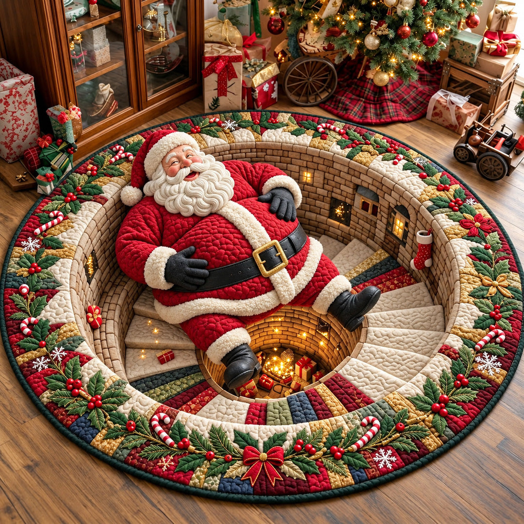 Santa Spiral Quilted Round Mat GFTOMA15373