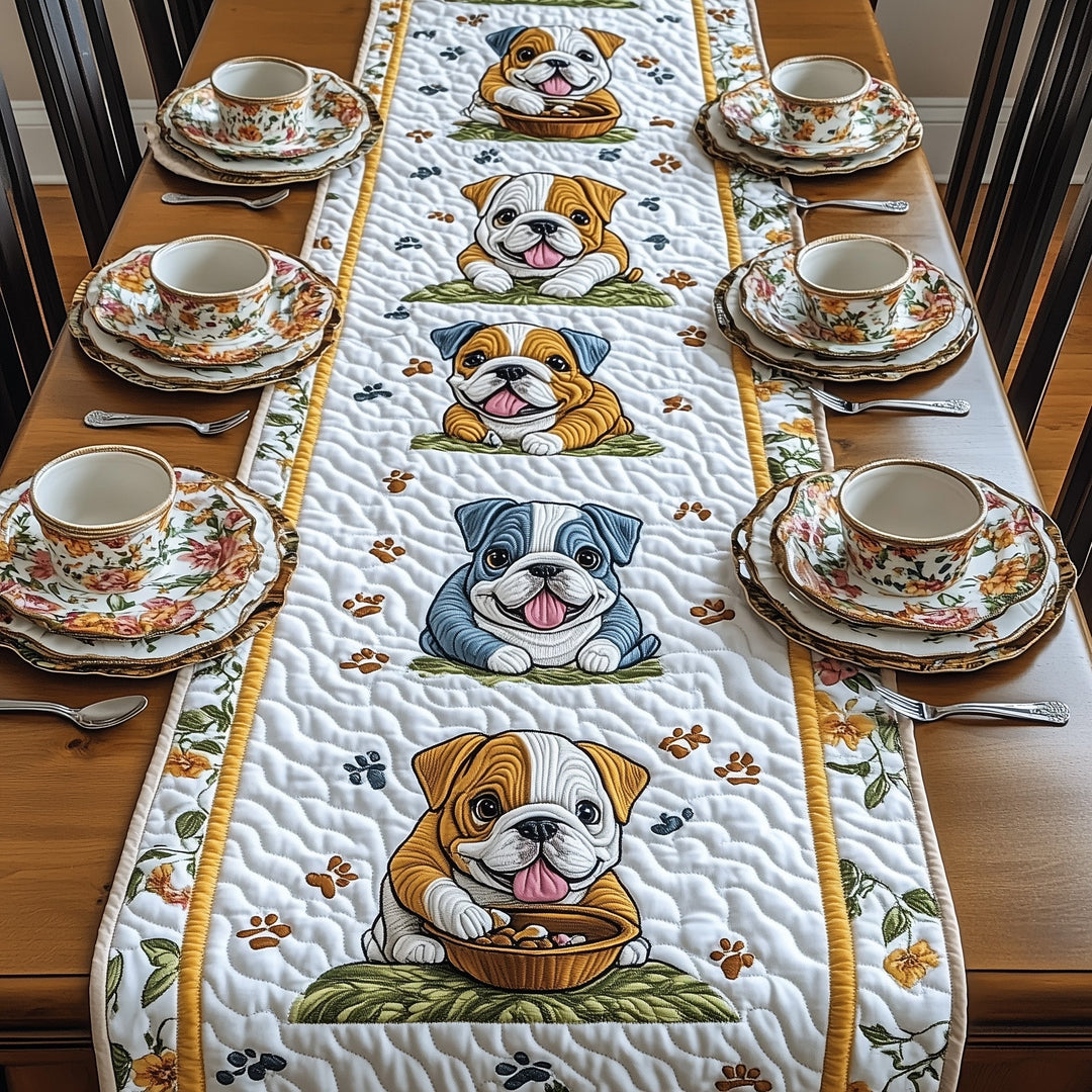Bulldog Quilted Table Runner GFTOMA290