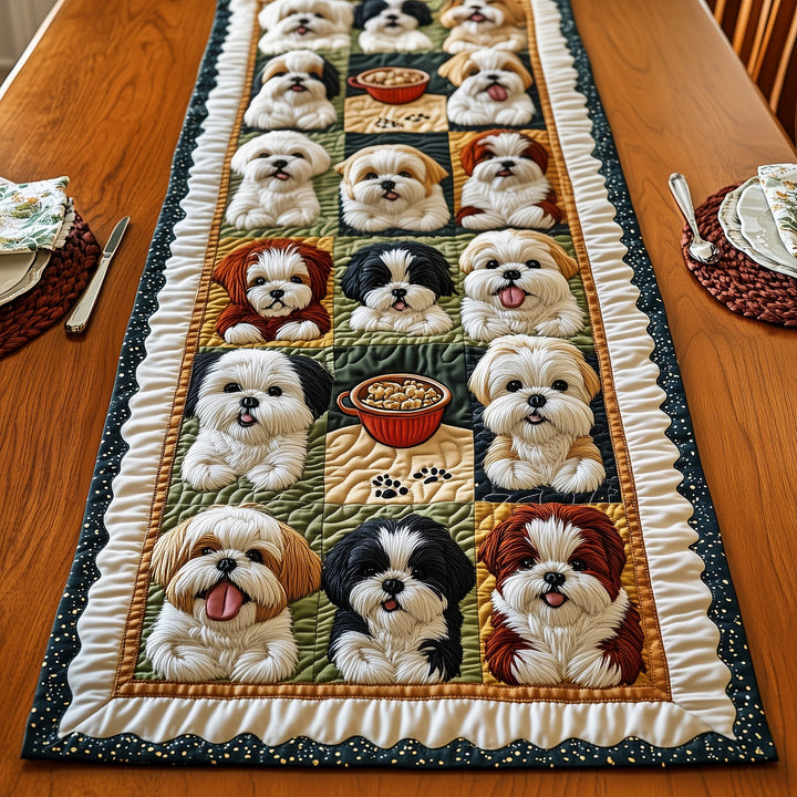 Shih Tzu Quilted Table Runner GFTOMA425