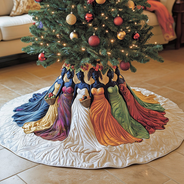 Golden Queens Quilted Tree Skirt GFTOMA6007