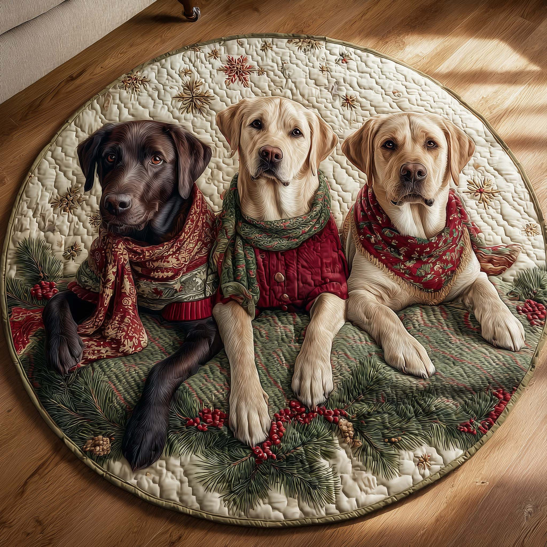 Labrador Quilted Round Mat GFTOMA7154
