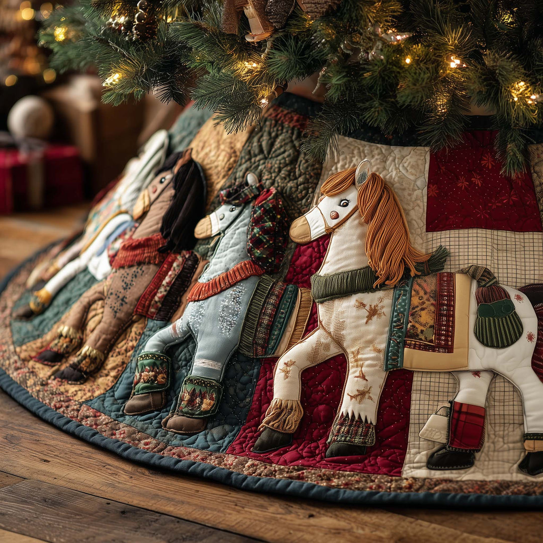 Horse Quilted Tree Skirt GFTOMA7672